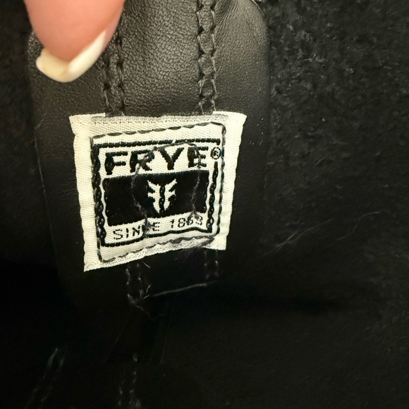 FRYE Black Leather Harness Square Toe Moto Boots 8.0 M - Picture 7 of 8